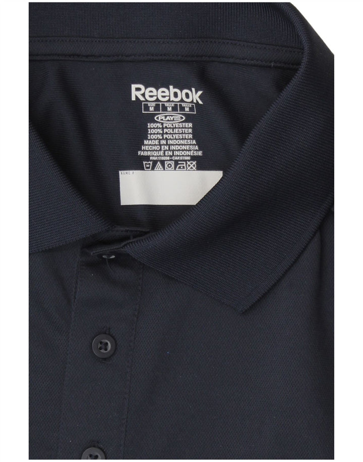 Reebok Mens Houston Texans Polo Shirt Medium Navy Blue Polyester