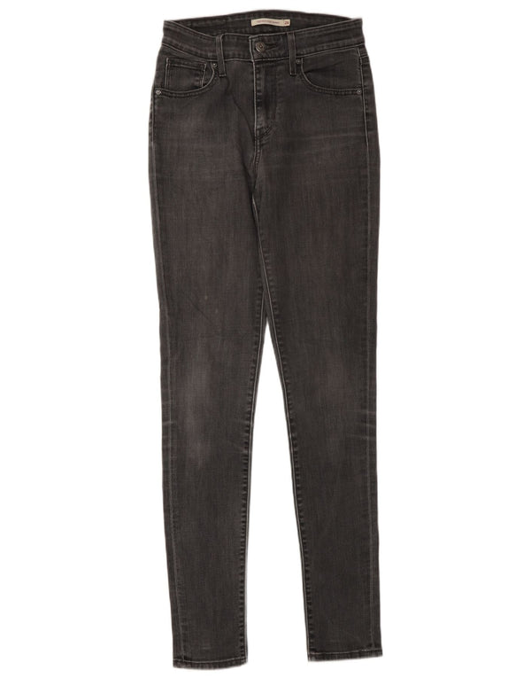 Levi's Damen Skinny Jeans W26 L34 Graue Baumwolle