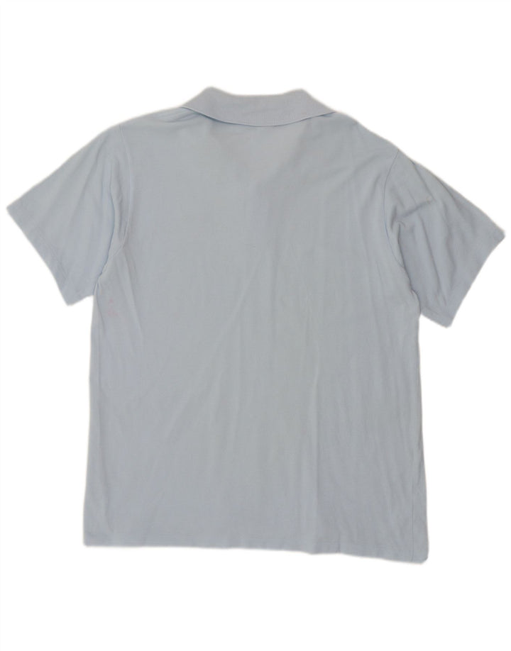Lacoste Mens Polo Shirt Size 4 Medium Blue Cotton