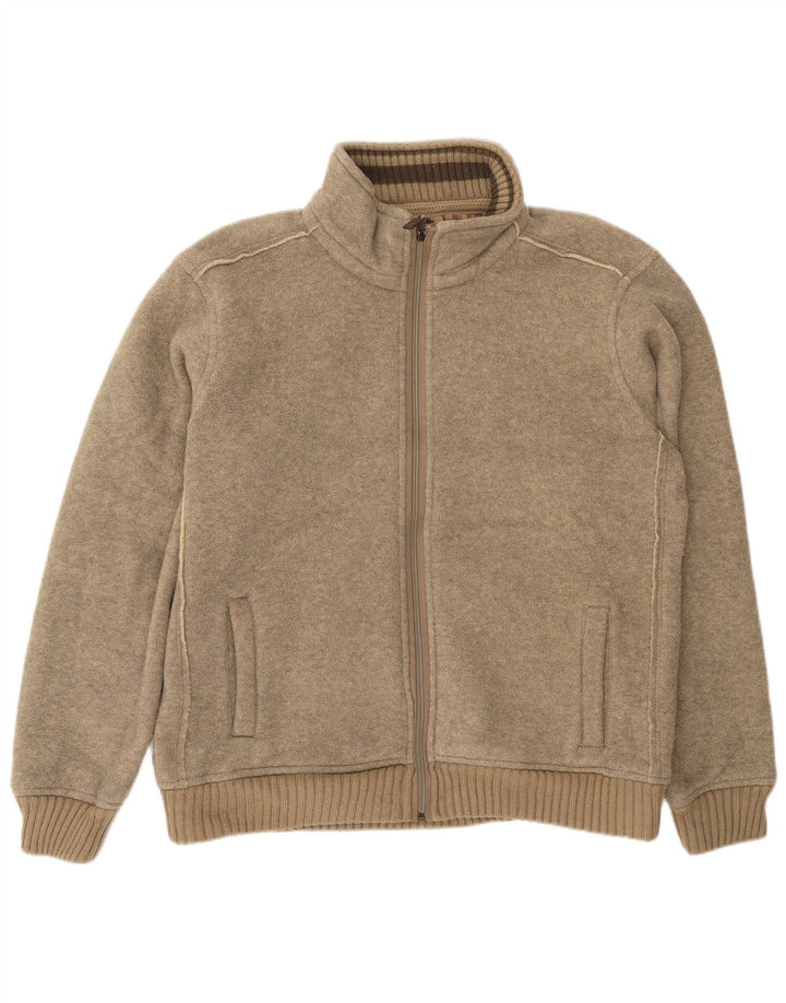 Marks & Spencer Mens Blue Harbour Tracksuit Top Jacket Large Beige Flecked