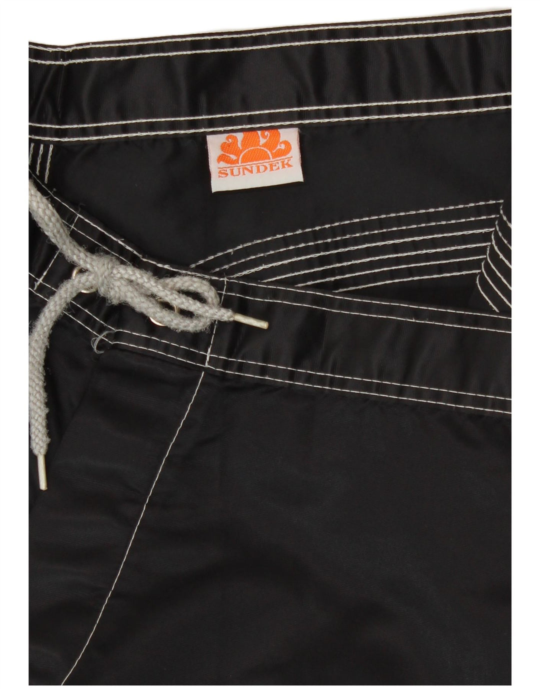 Sundek Mens Swimming Shorts Medium Black Striped Beach