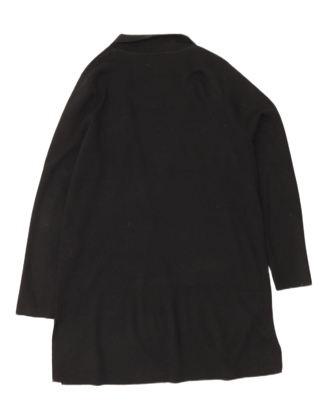 John Lewis Womens Longline Open Cardigan Sweater UK 12 Medium Black