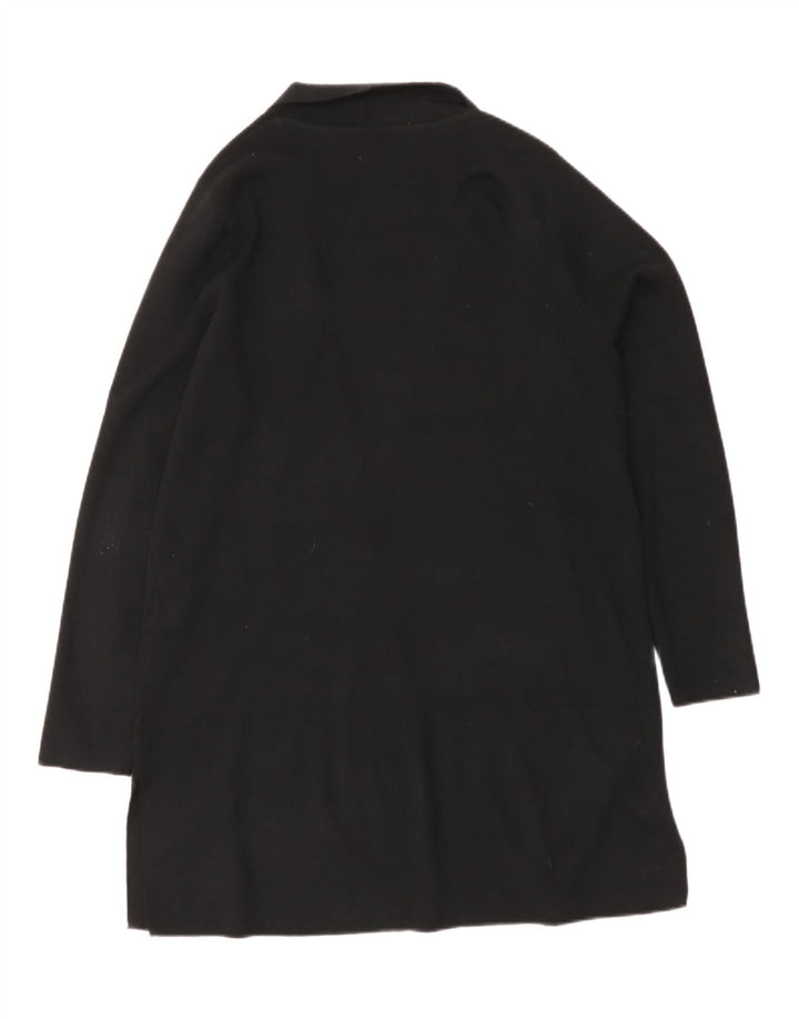 John Lewis Womens Longline Open Cardigan Sweater UK 12 Medium Black