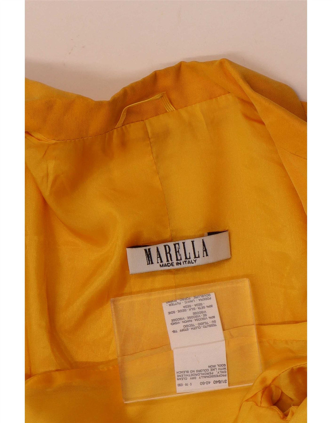 Marella Womens 3 Button Blazer Jacket UK 10 Small Yellow Viscose