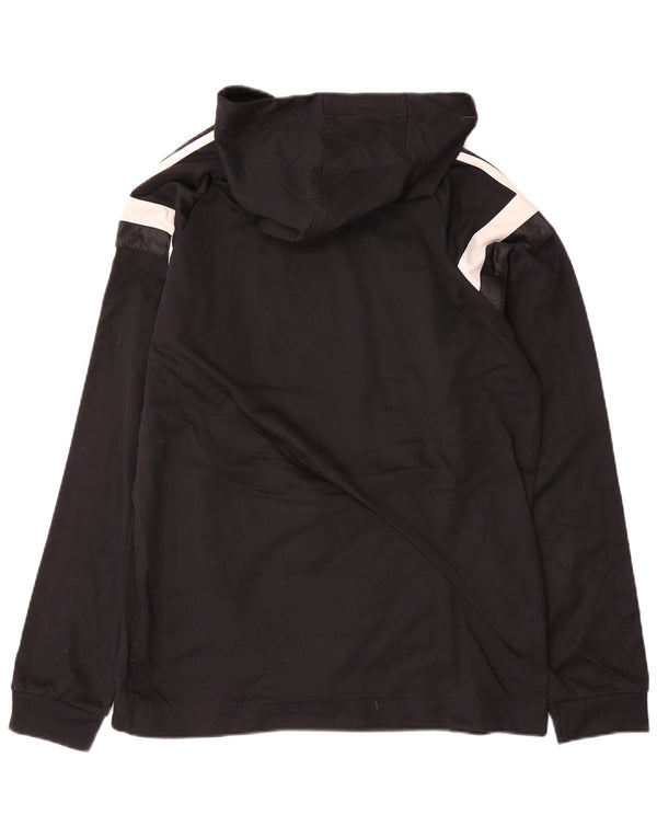 Adidas Mens Hoodie Jumper Medium Black Colourblock Polyester