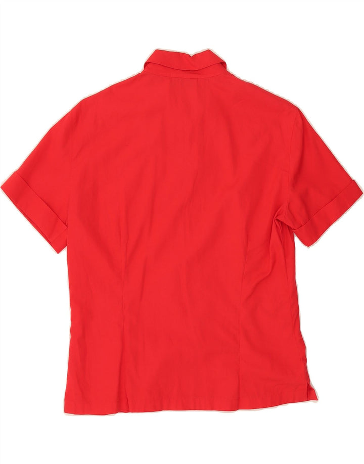 MARELLA Womens Short Sleeve Shirt IT 46 Large Red Cotton Vintage Marella and Second-Hand Marella from Messina Hembry 