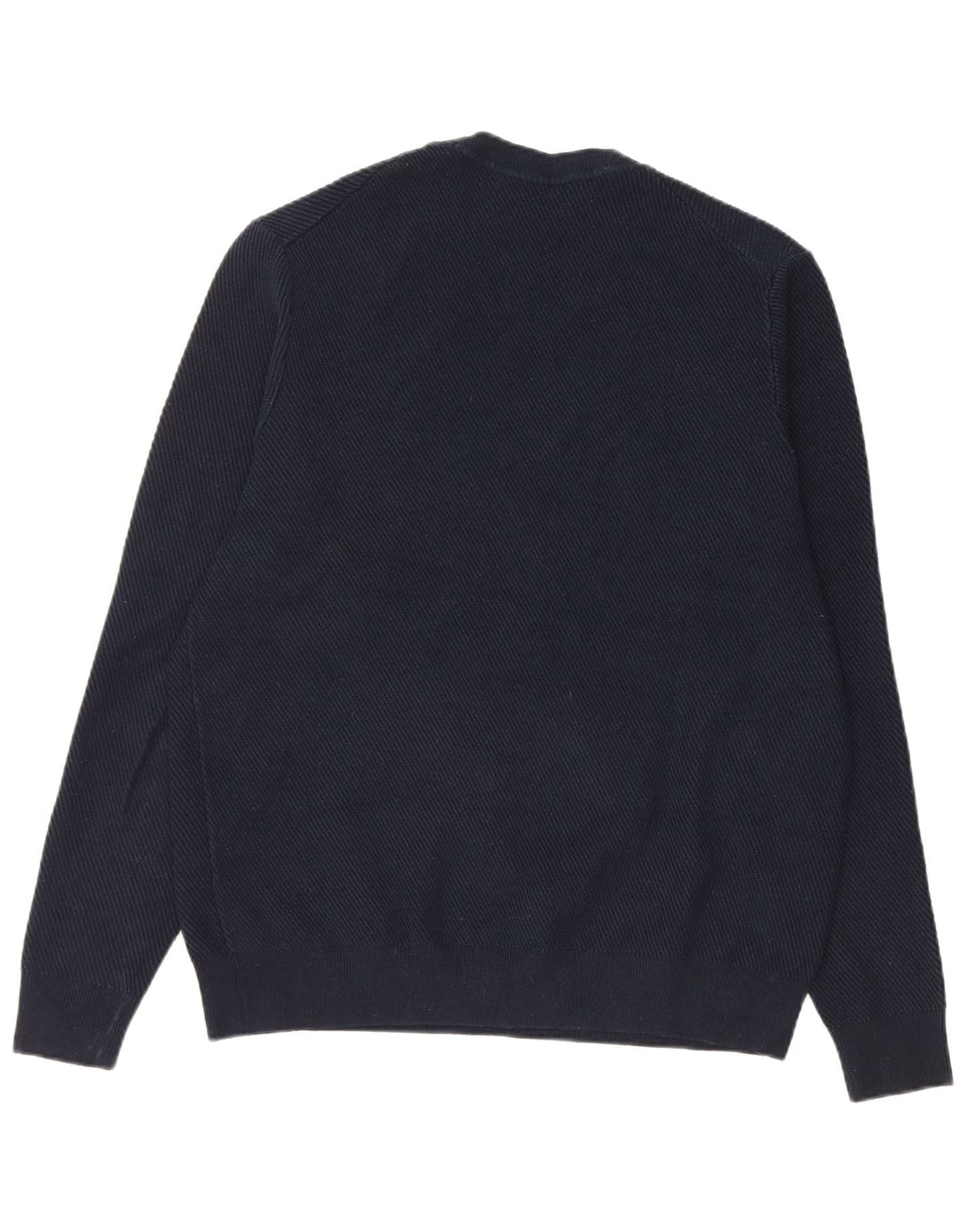 Marks & Spencer Mens Crew Neck Jumper Sweater Large Navy Blue Polyester
