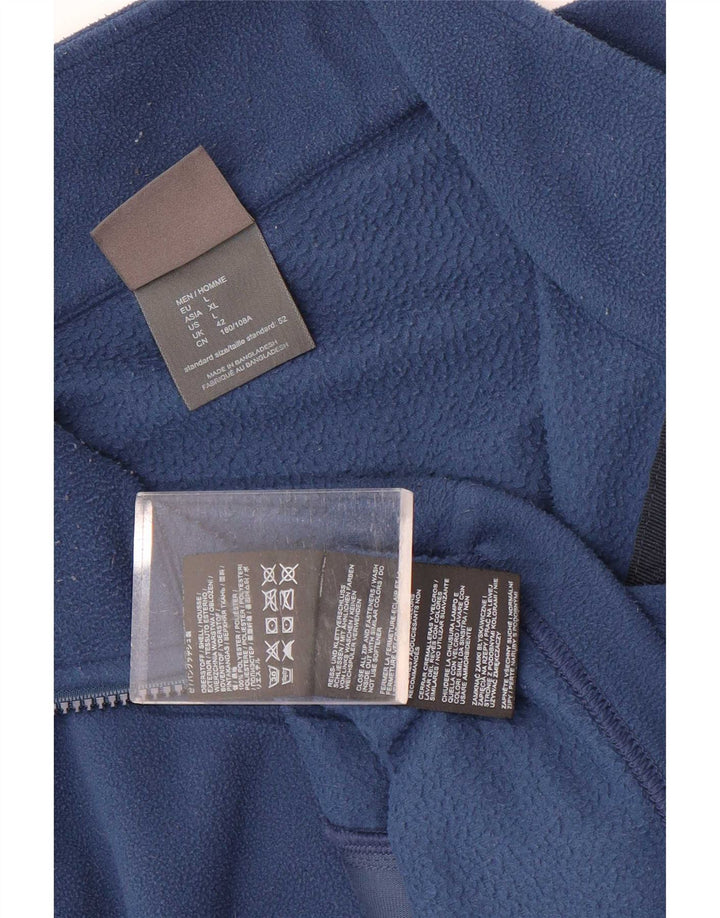 Giacca in pile da uomo Jack Wolfskin UK 42 Large Blu Poliestere