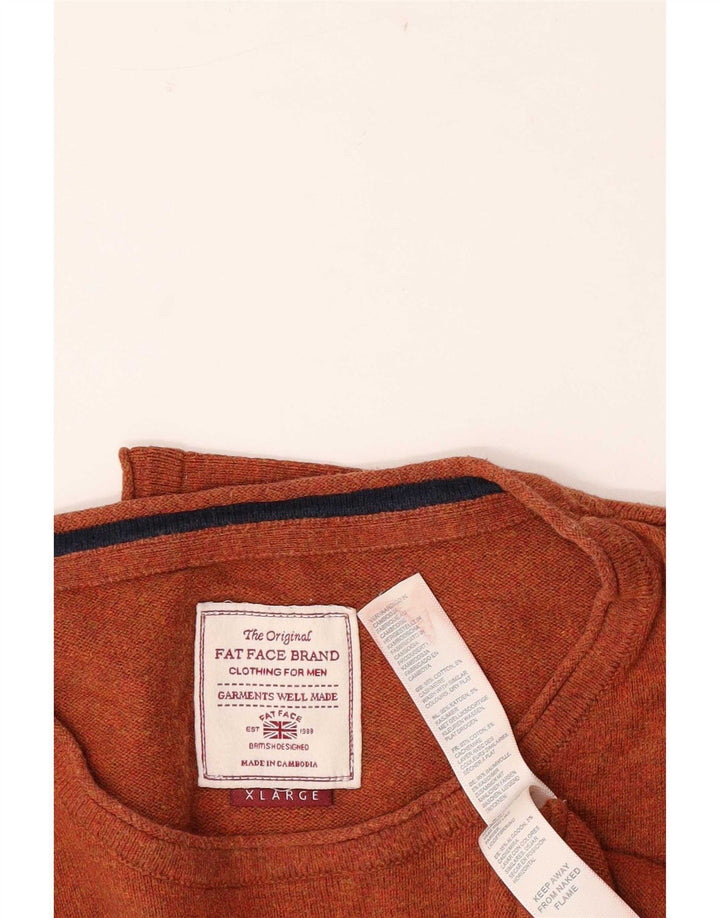 Fat Face Mens Top Long Sleeve XL Brown Cotton
