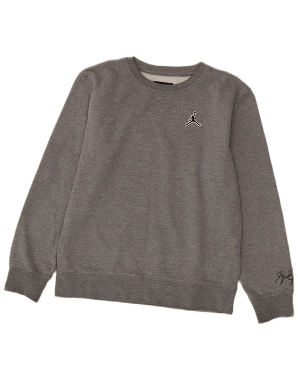 Suéter gráfico Jordan Boys Graphic 13-14 anos XL cinza algodão