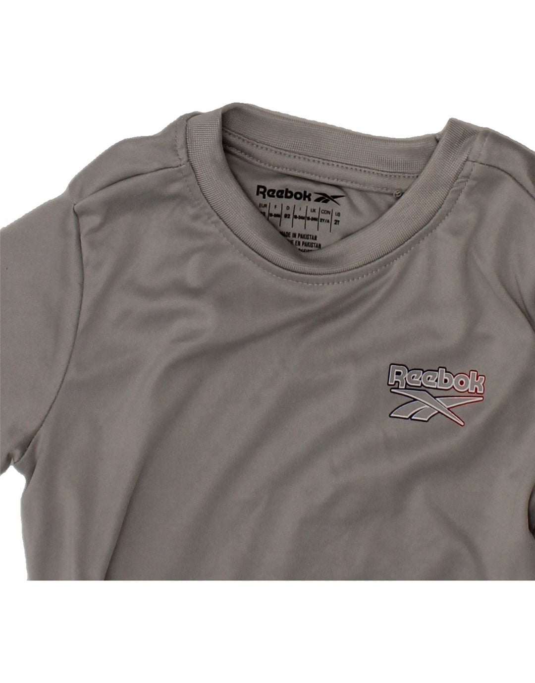 REEBOK Baby Boys T-Shirt Top 18-24 Months Grey Polyester Vintage Reebok and Second-Hand Reebok from Messina Hembry 
