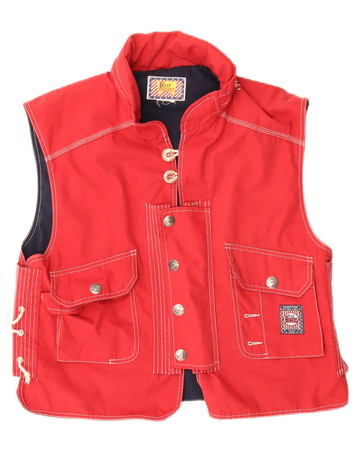 Roy Rogers Mens Hooded Gilet UK 38 Medium Red