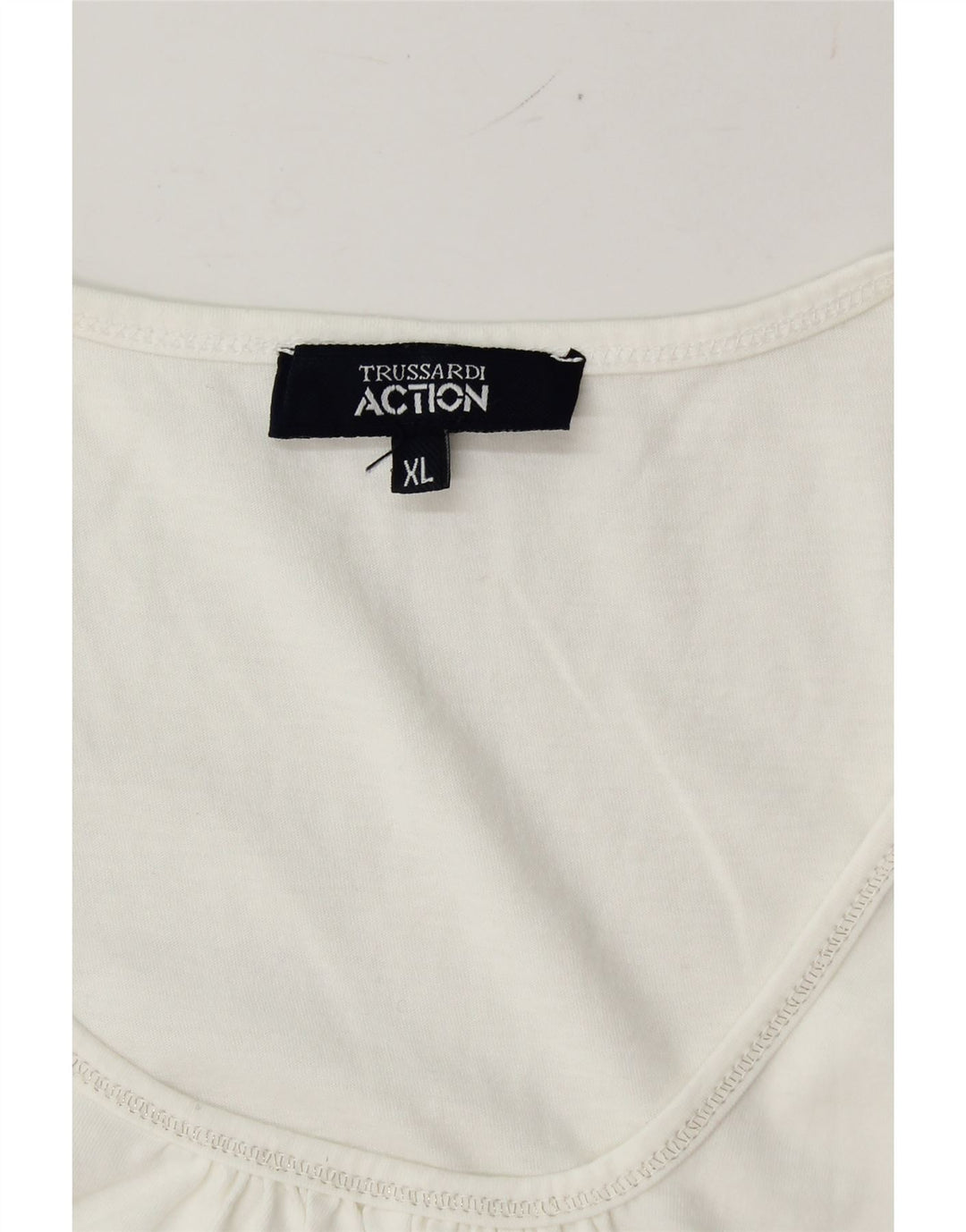 TRUSSARDI Womens Vest Top UK 18 XL White Vintage Trussardi and Second-Hand Trussardi from Messina Hembry 