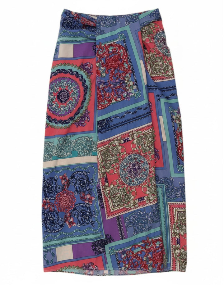 VINTAGE Womens Midi Skirt Small W26 Multicoloured Patchwork