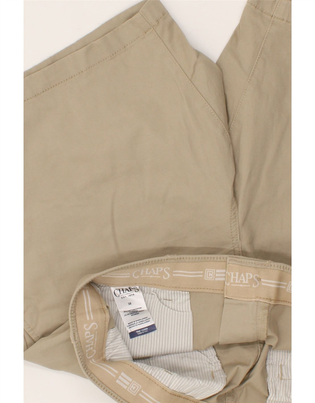 CHAPS Mens Chino Shorts W38 XL Beige Cotton Vintage Chaps and Second-Hand Chaps from Messina Hembry 