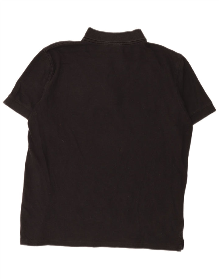 Russell Athletic Mens Polo Shirt Medium Black Cotton