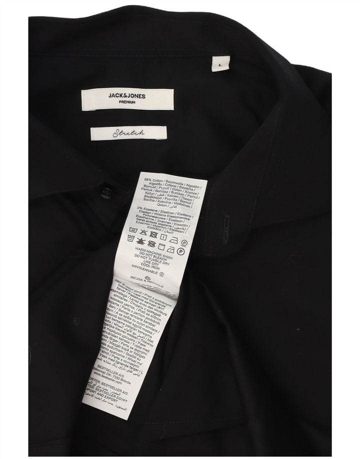 Jack & Jones herreskjorte stor sort bomuld
