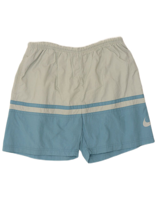 Nike Mens Sport Shorts UK 42/44 Large  Blue Colourblock Polyester
