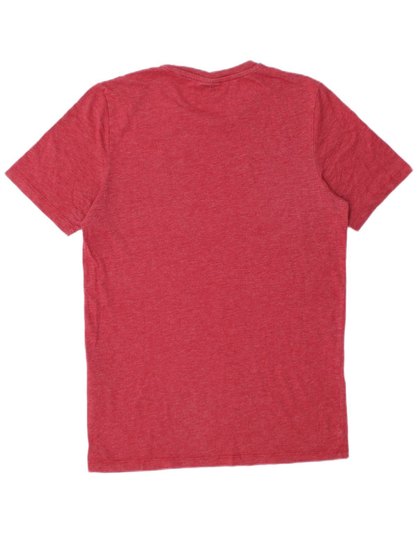 Jack & Jones Mens Graphic T-Shirt Top Medium Red Flecked Cotton