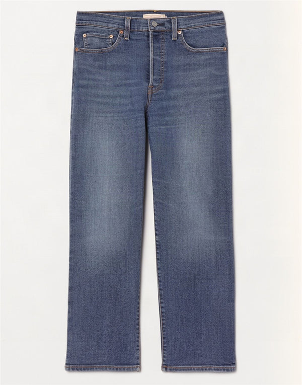 Jeans dritti Ribcage da donna Levi's W27 L29 cotone blu