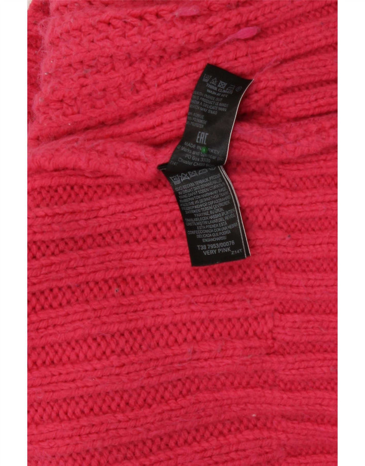 Marks & Spencer Womens Turtle Neck Jumper Sweater UK 12 Medium Pink