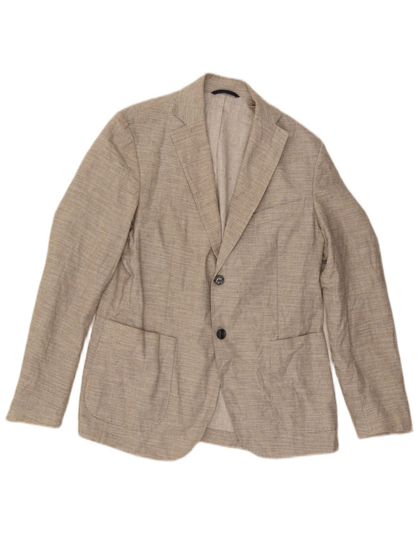 Libero Herre 2-knaps blazerjakke IT 48 Medium Beige Linned