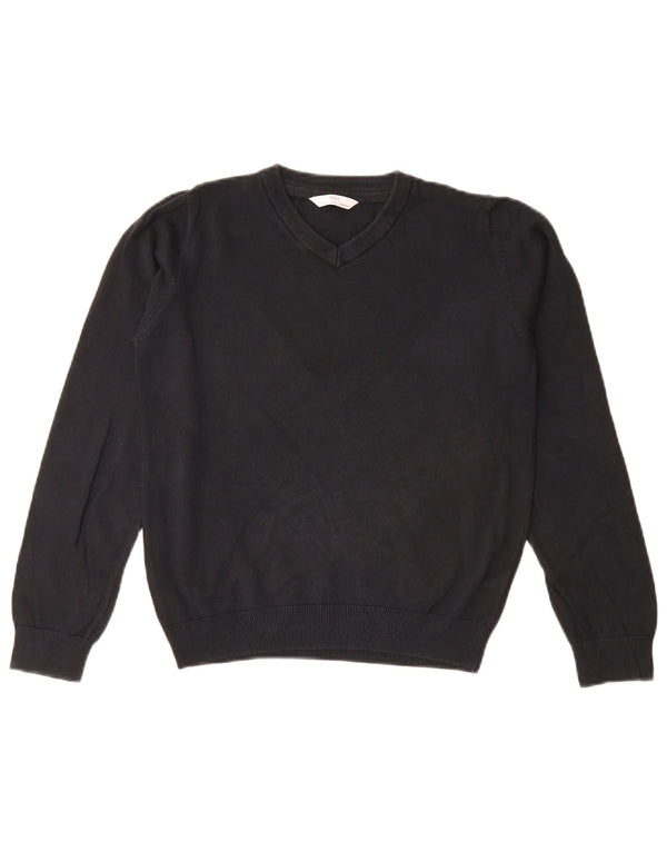 Marks & Spencer Girls V-hals sweater 11-12 år Sort bomuld