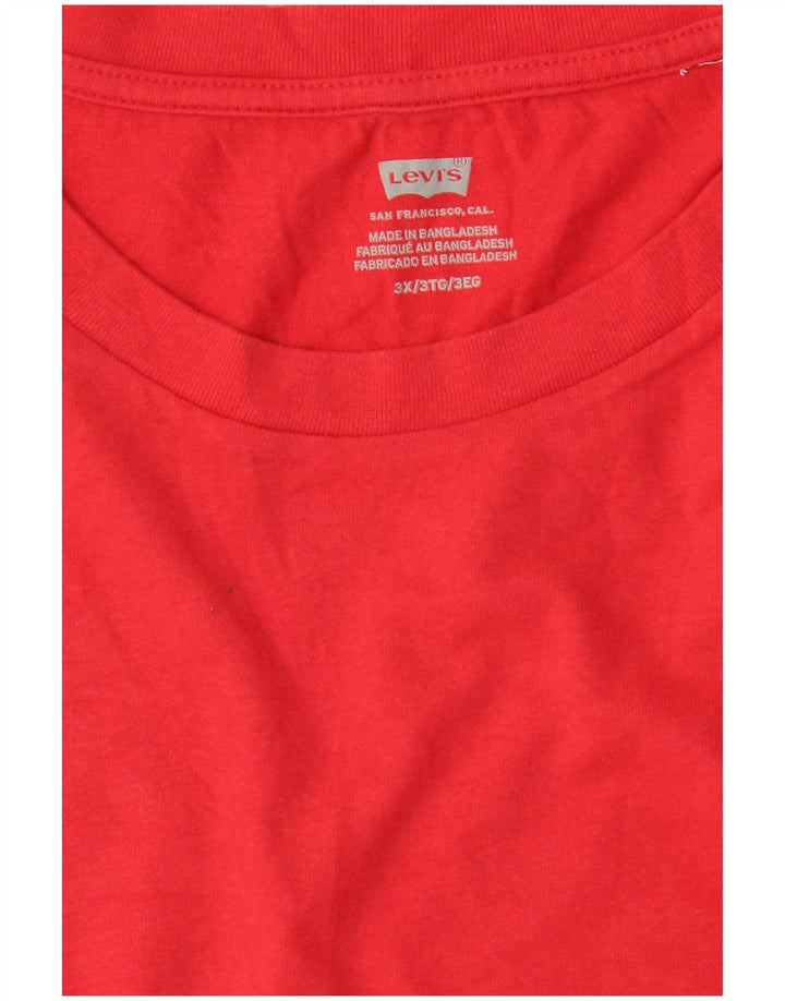 LEVI'S Mens T-Shirt Top 3XL Red