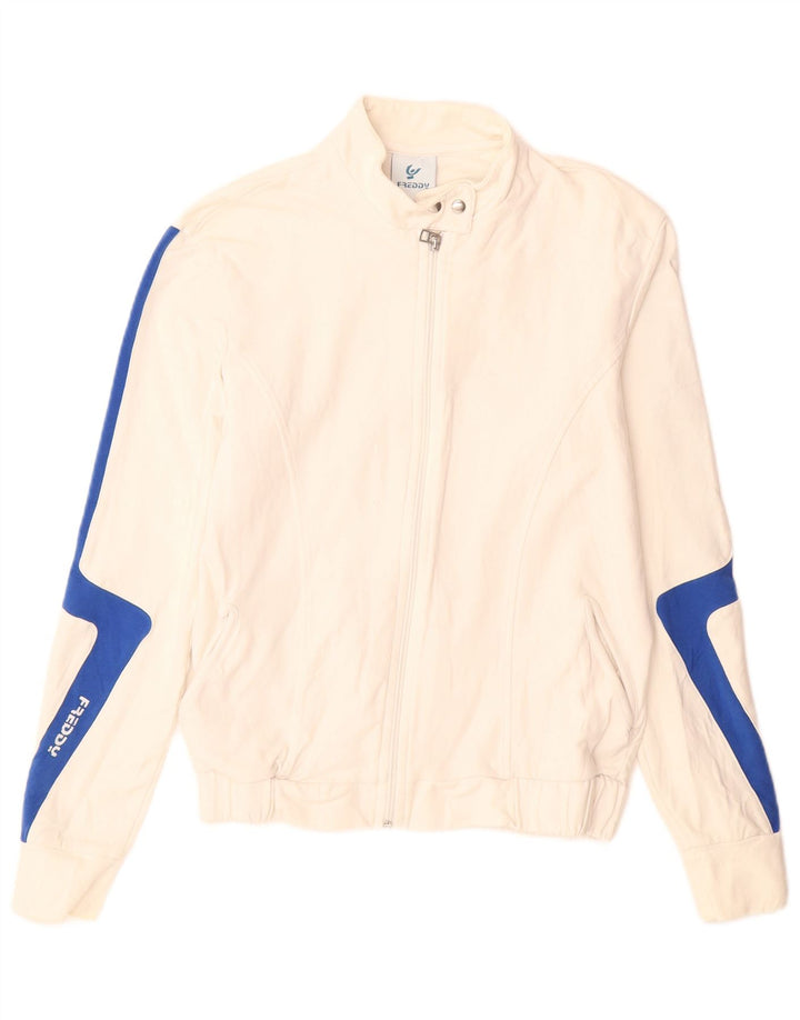 Freddy Womens Tracksuit Top Jacket IT 46 Large White Colourblock Cotton