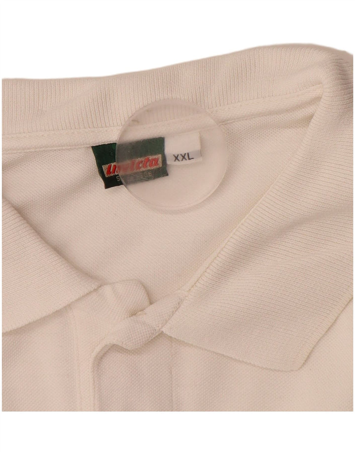 INVICTA Mens Polo Shirt 2XL White Cotton