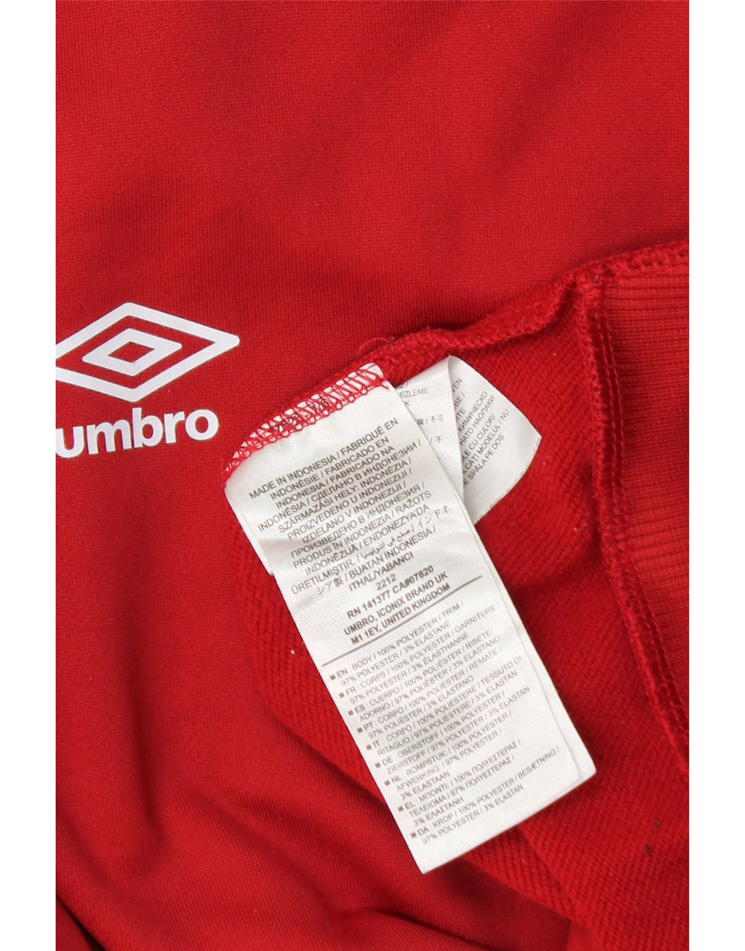 Umbro Jungen-Sweatshirt mit Grafik, 13–14 Jahre, rotes Polyester