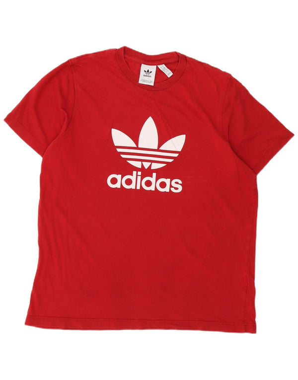 Adidas T-shirt graphique pour hommes, grand coton rouge