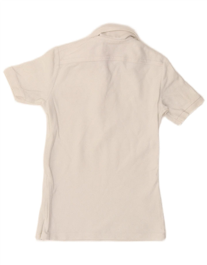 FAY Womens Polo Shirt UK 10 Small White