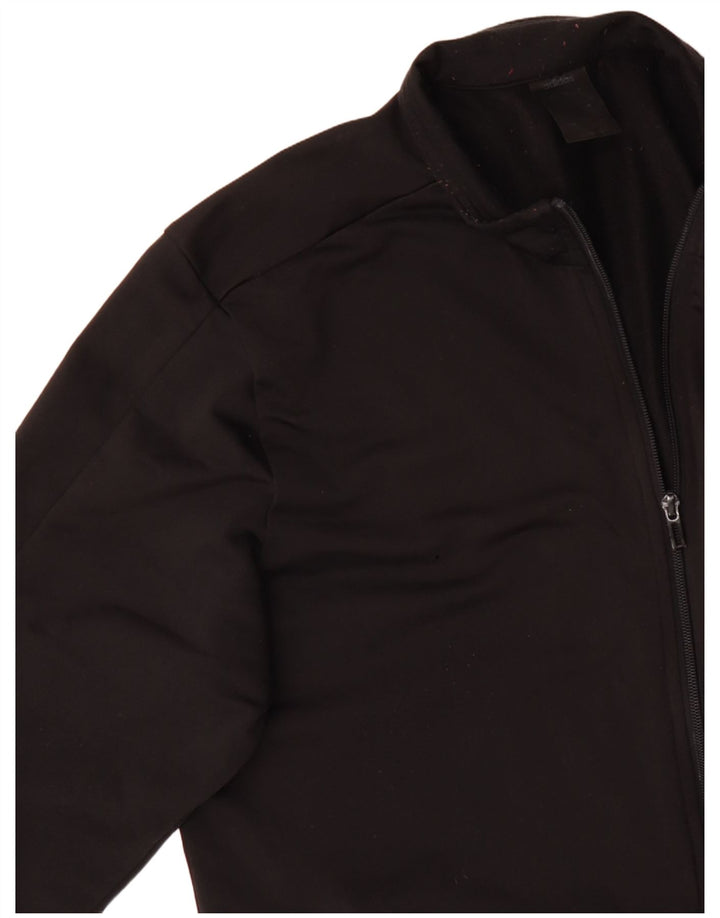 ADIDAS Mens Tracksuit Top Jacket Large Black Polyester