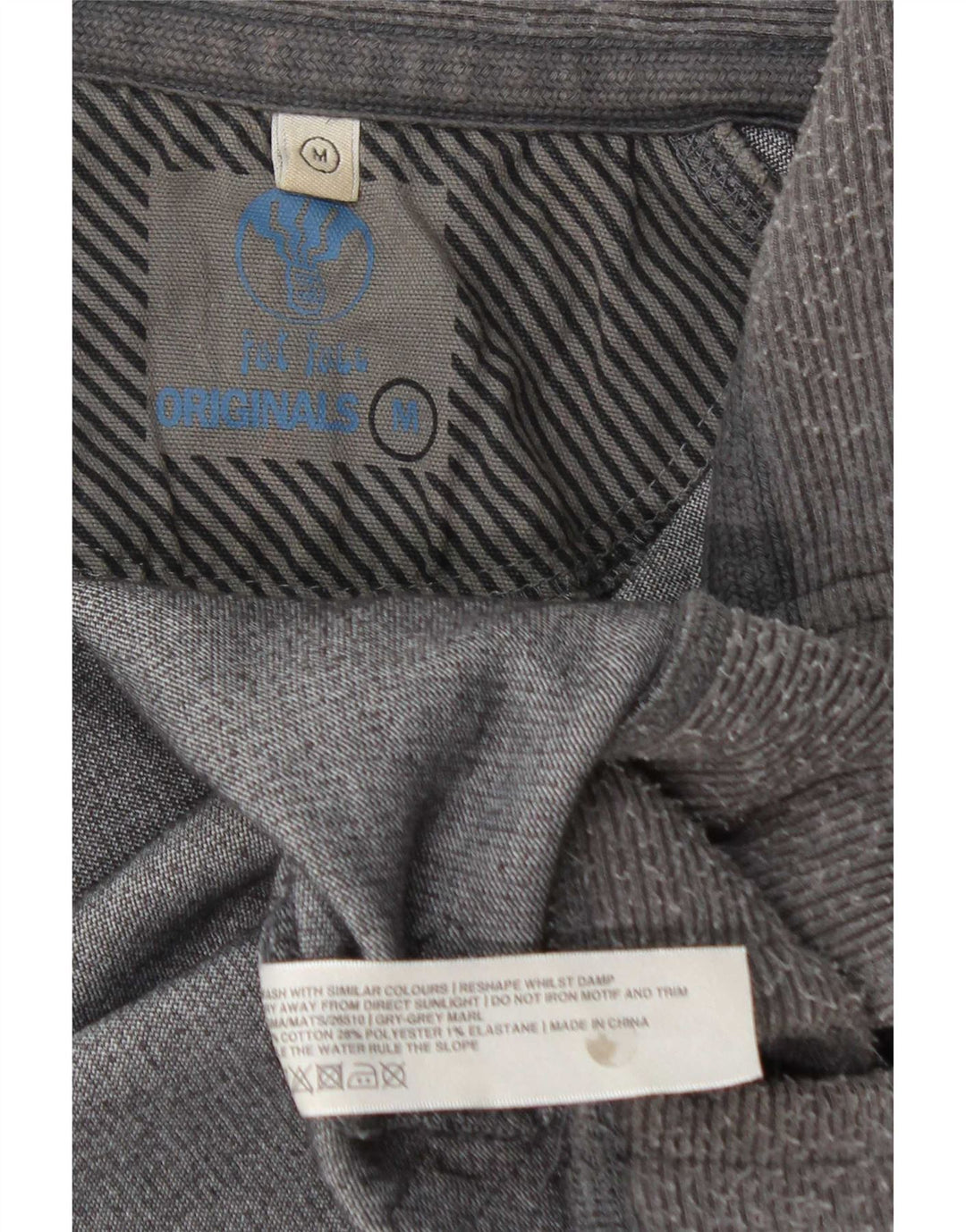 Fat Face Mens Zip Neck Sweatshirt Jumper Medium Grey Colourblock Cotton