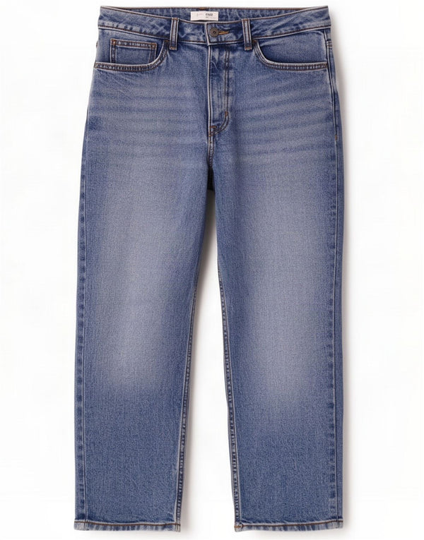 White Stuff Damen Crop Straight Jeans UK 10 Small W30 L25 Blaue Baumwolle