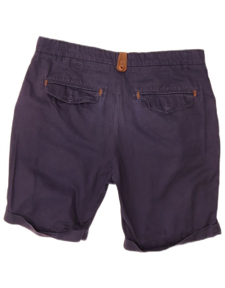 Zara Mens Chino Shorts EU 42 Large W32  Navy Blue