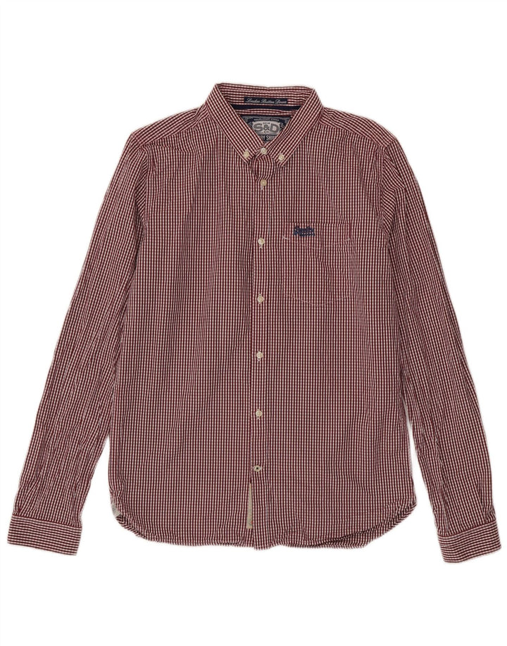 Superdry muška košulja Large Red Gingham pamuk