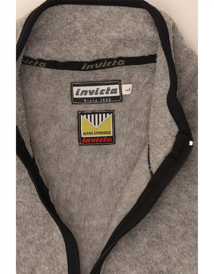 Invicta Mens Fleece Gilet UK 40 Large Grey Polyester