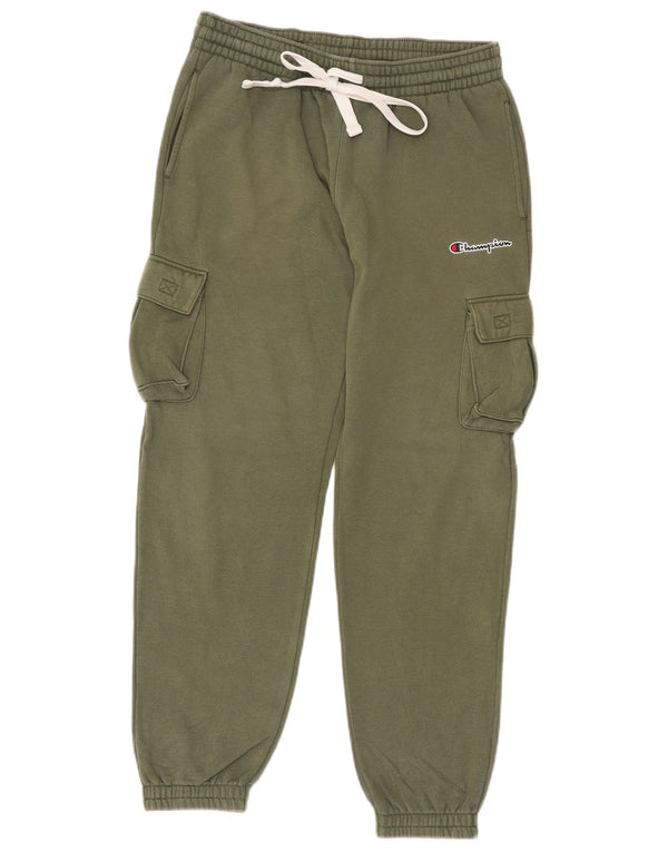 Champion Pantalon de survêtement cargo pour homme en coton kaki Taille L