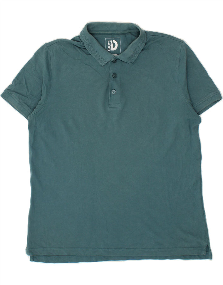 DACK'S Mens Polo Shirt Medium Green Cotton Vintage Dack's and Second-Hand Dack's from Messina Hembry 