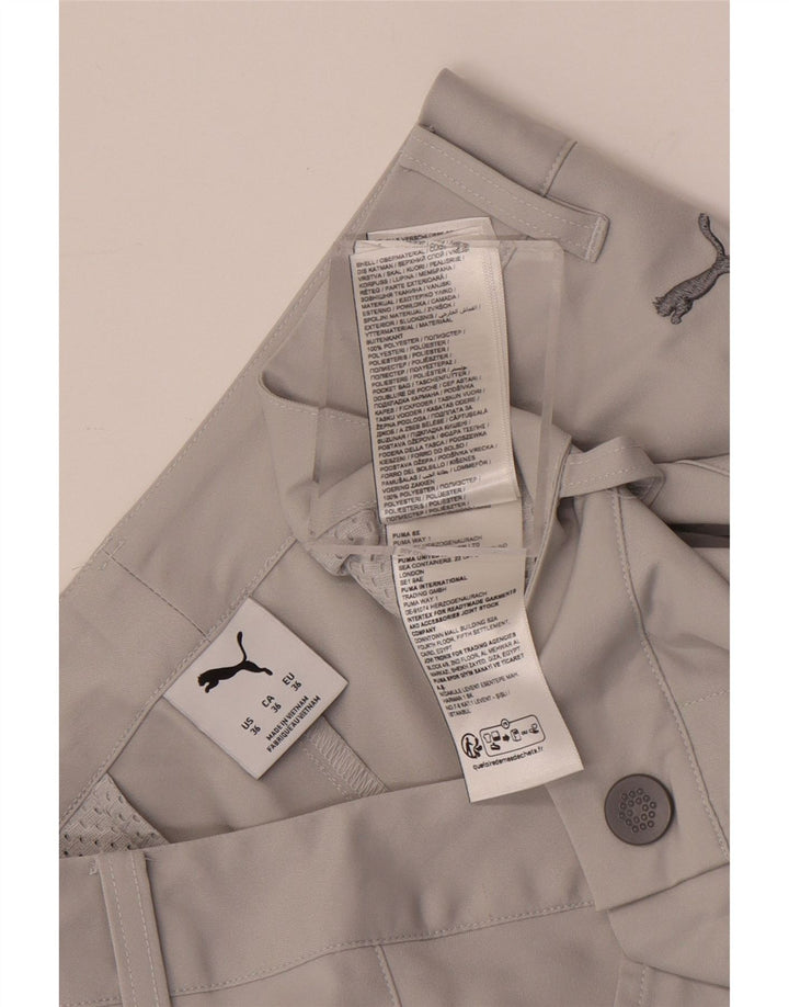 Pantaloncini chino da uomo PUMA W36 Large in poliestere grigio