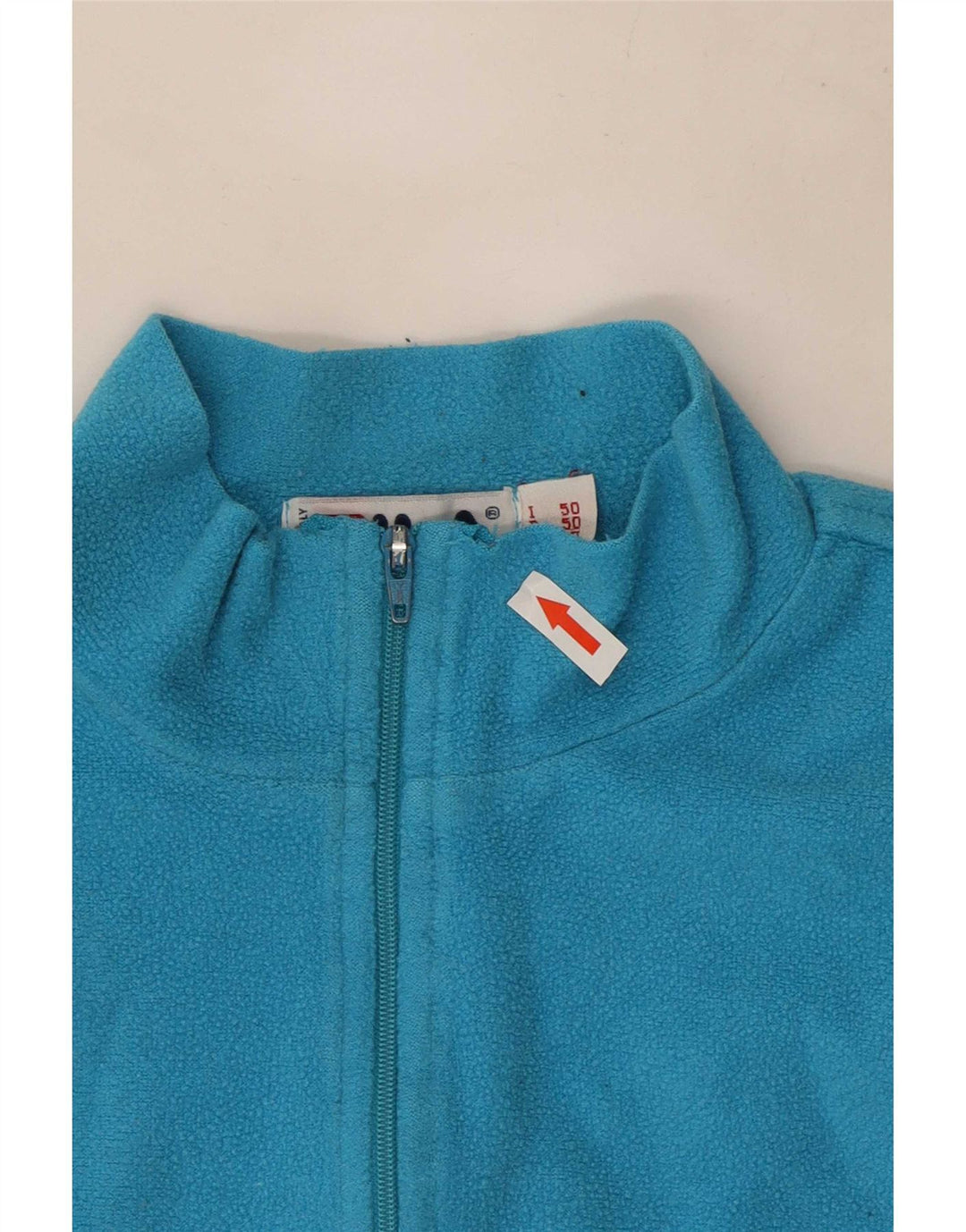 Fila Mens Zip Neck Fleece Jumper IT 50 Medium Blue