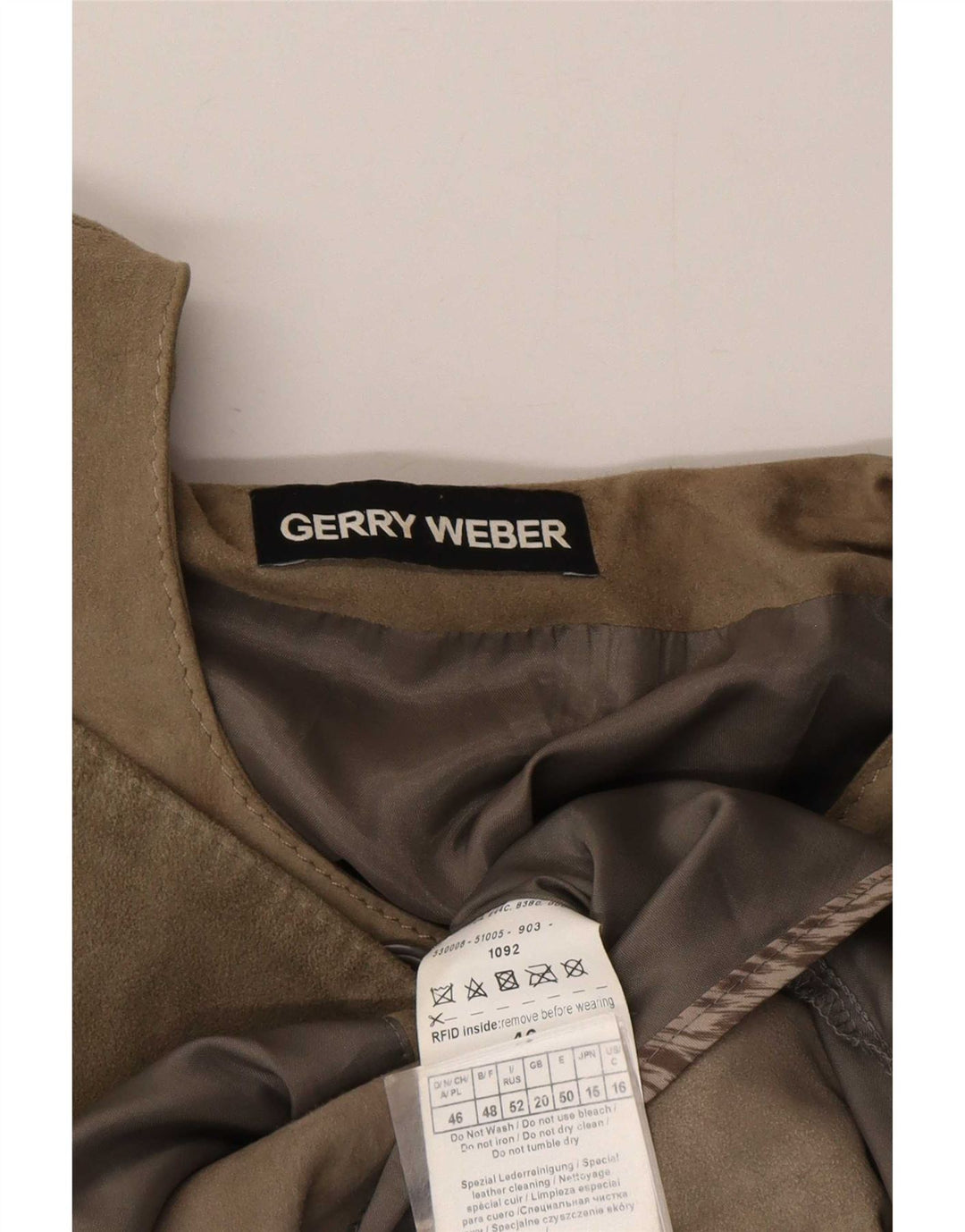 Damska kurtka zamszowa Gerry Weber UK 20 2XL Szara skóra