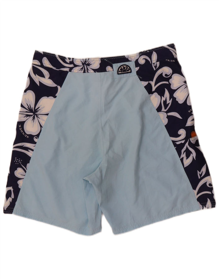 Sundek Mens Swimming Shorts XL  Blue Floral Polyester