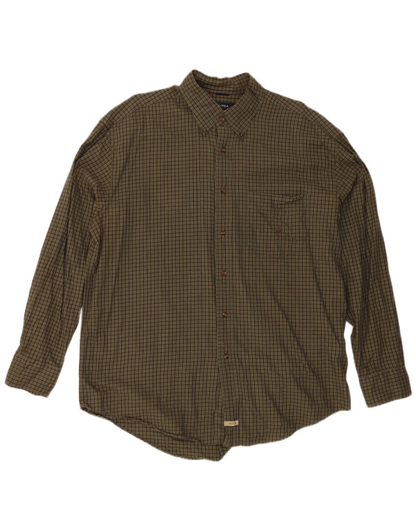 Nautica férfi flanel ing XL khaki kockás pamut