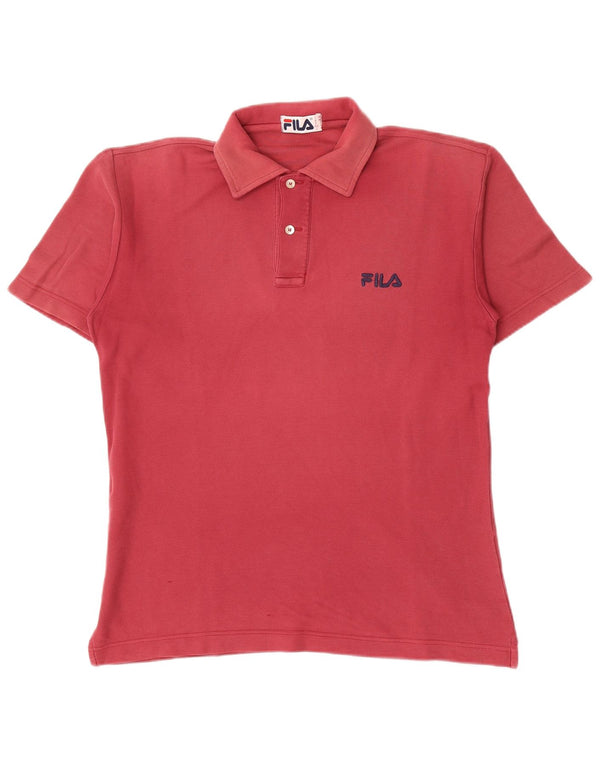 Fila Mens Polo Shirt IT 46 Small Red