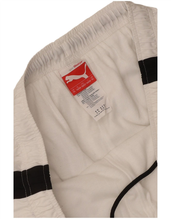 Puma Mens Graphic Sport Shorts XL White Colourblock Polyester