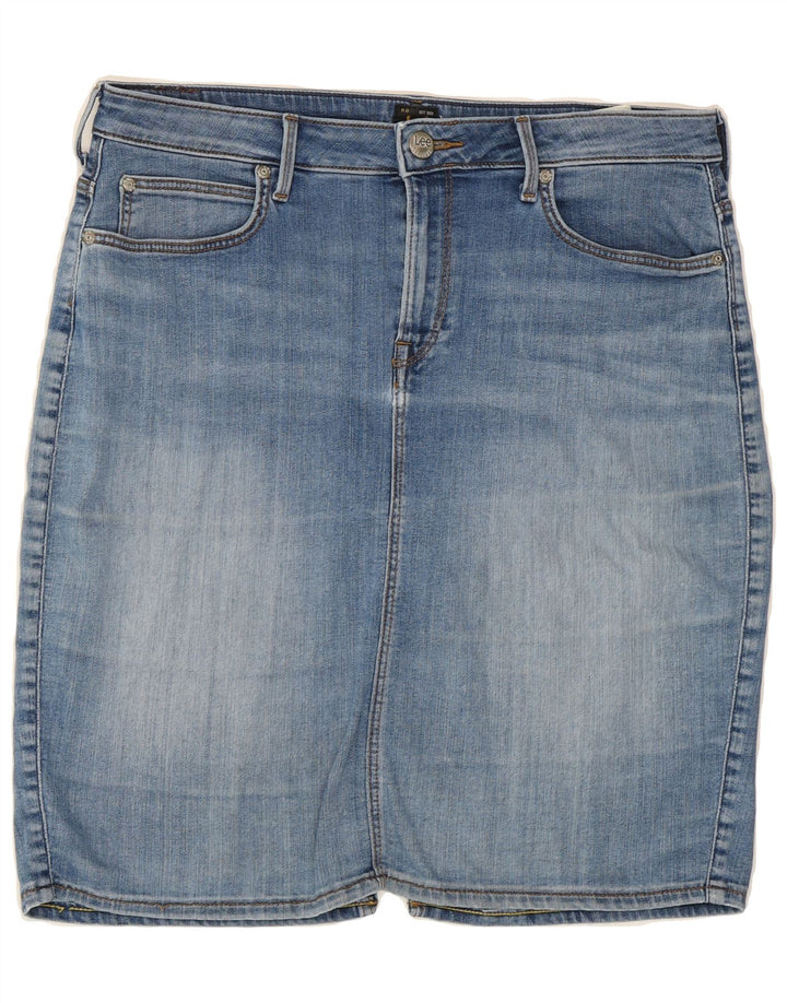 LEE Womens Denim Pencil Skirt W31 Medium  Blue Vintage Lee and Second-Hand Lee from Messina Hembry 