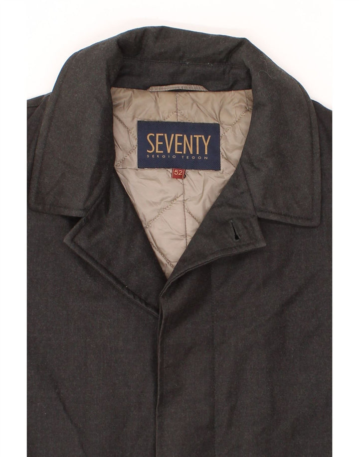 SEVENTY Mens Overcoat IT 52 XL Black Vintage Seventy and Second-Hand Seventy from Messina Hembry 